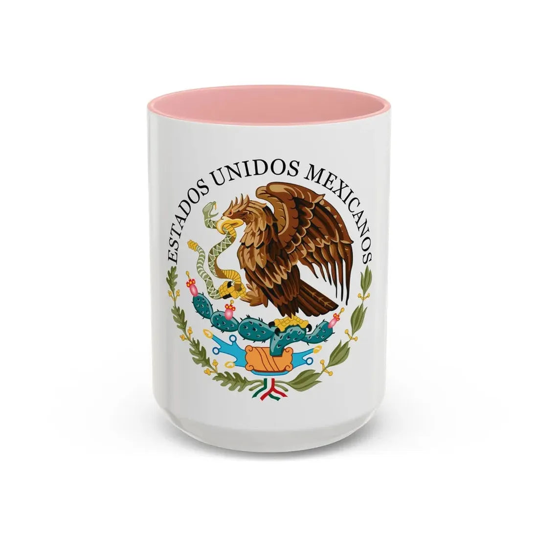 Seal of the Government of Mexico - Accent Coffee Mug 15oz Pink - Go Mug Yourself