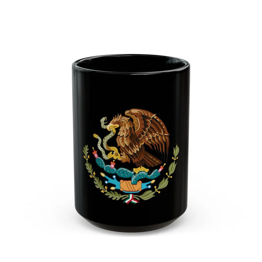 Seal of the Government of Mexico - Black Coffee Mug-15oz-Go Mug Yourself