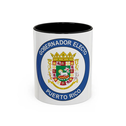 Seal of the Governor-Elect of Puerto Rico - Accent Coffee Mug 11oz Black - Go Mug Yourself