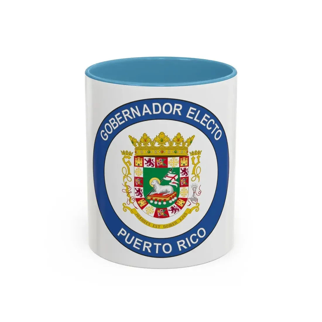 Seal of the Governor-Elect of Puerto Rico - Accent Coffee Mug 11oz Light Blue - Go Mug Yourself