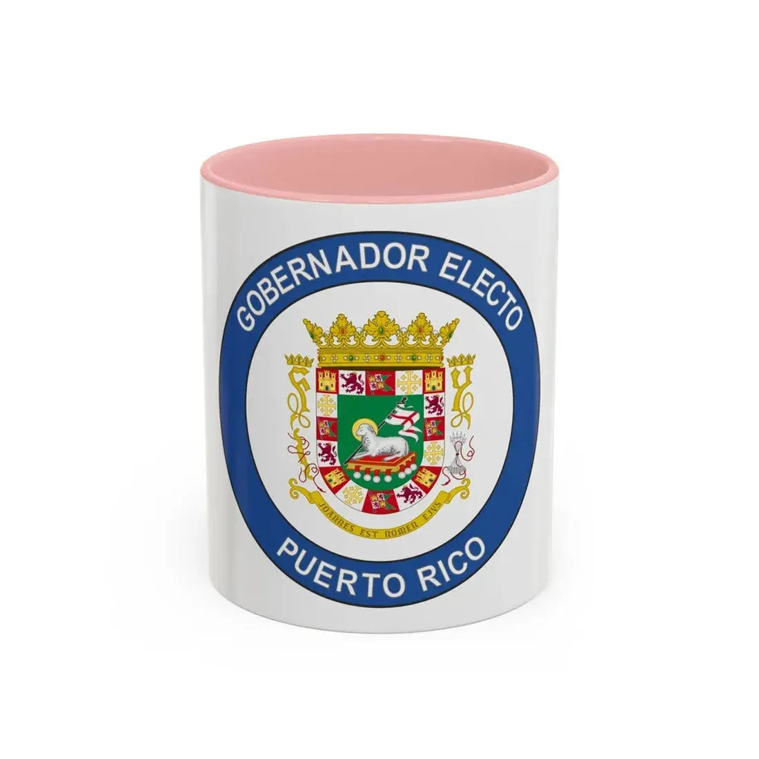 Seal of the Governor-Elect of Puerto Rico - Accent Coffee Mug 11oz Pink - Go Mug Yourself