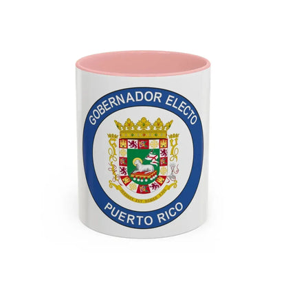 Seal of the Governor-Elect of Puerto Rico - Accent Coffee Mug 11oz Pink - Go Mug Yourself