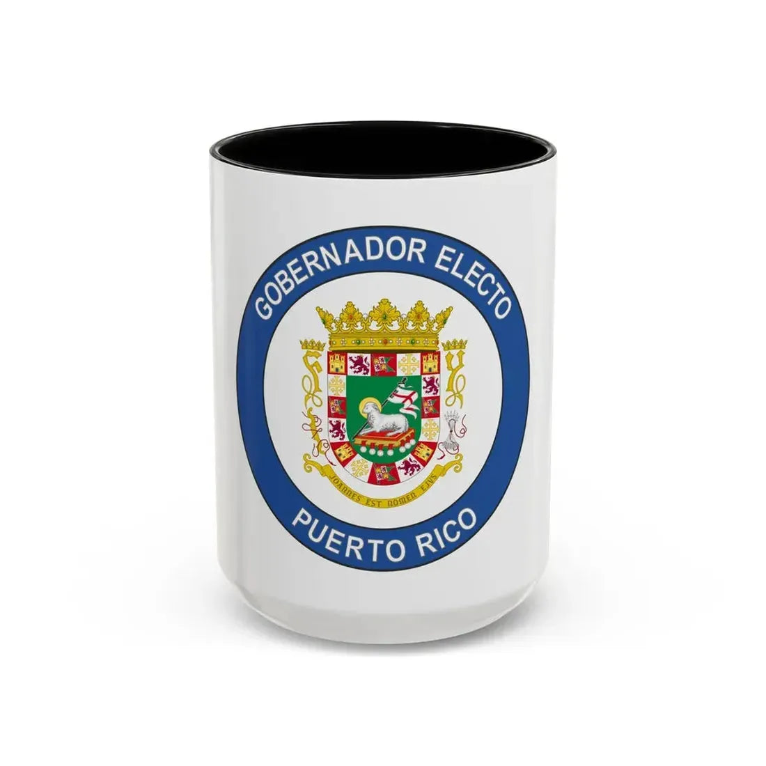 Seal of the Governor-Elect of Puerto Rico - Accent Coffee Mug 15oz Black - Go Mug Yourself