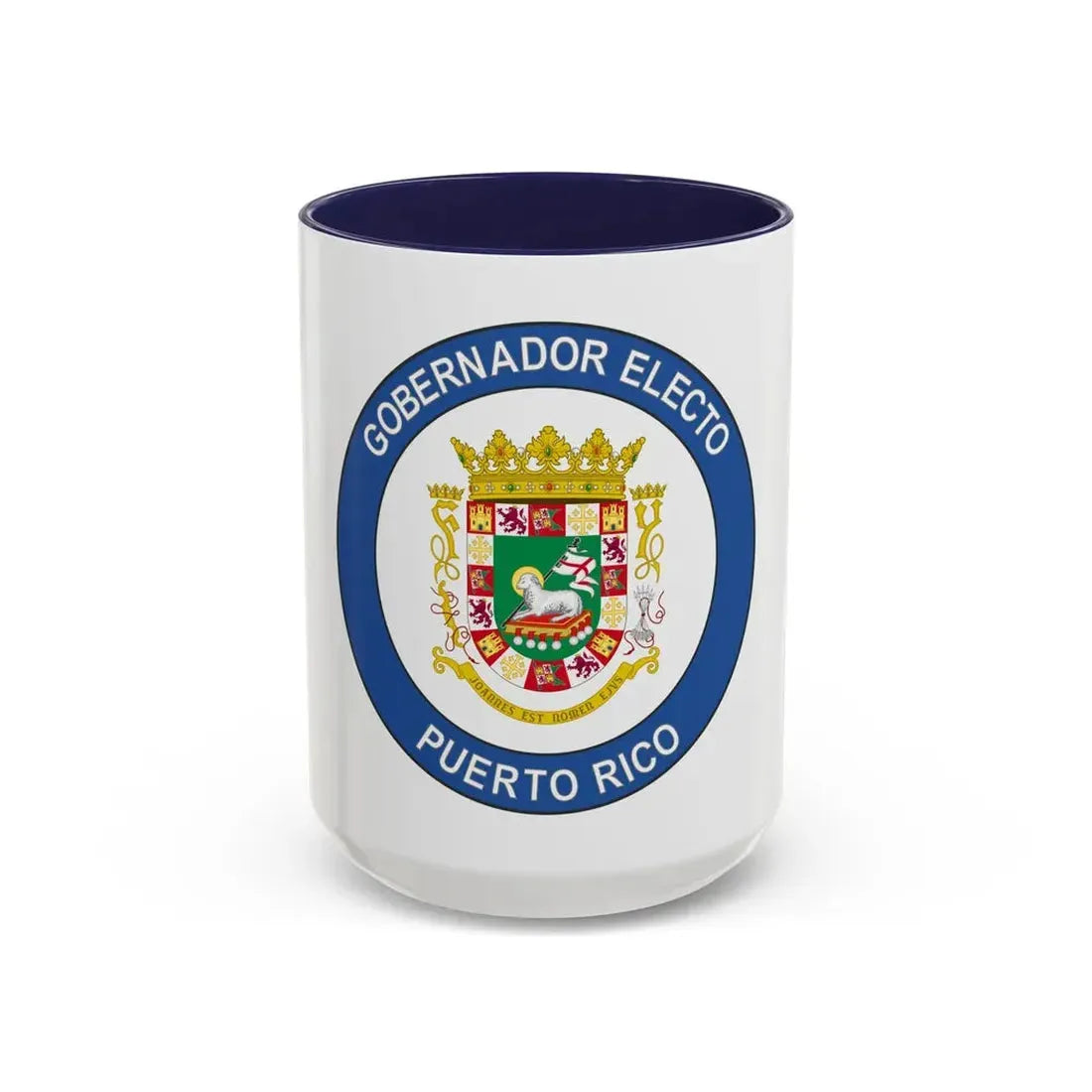 Seal of the Governor-Elect of Puerto Rico - Accent Coffee Mug 15oz Navy - Go Mug Yourself