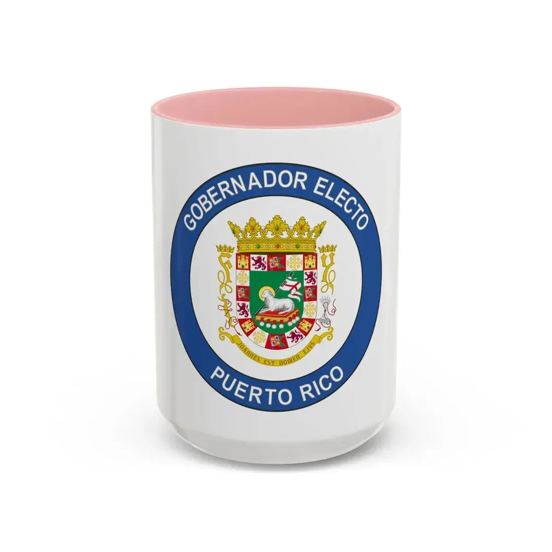 Seal of the Governor-Elect of Puerto Rico - Accent Coffee Mug 15oz Pink - Go Mug Yourself