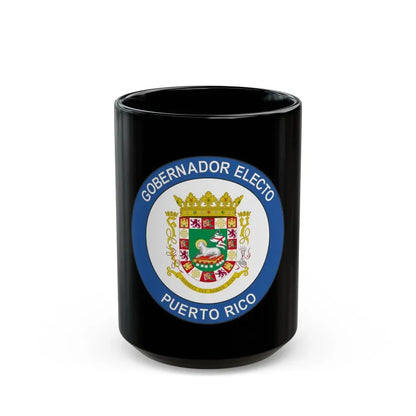 Seal of the Governor-Elect of Puerto Rico - Black Coffee Mug 15oz - Go Mug Yourself