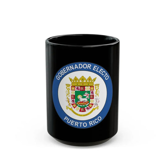 Seal of the Governor-Elect of Puerto Rico - Black Coffee Mug 15oz - Go Mug Yourself