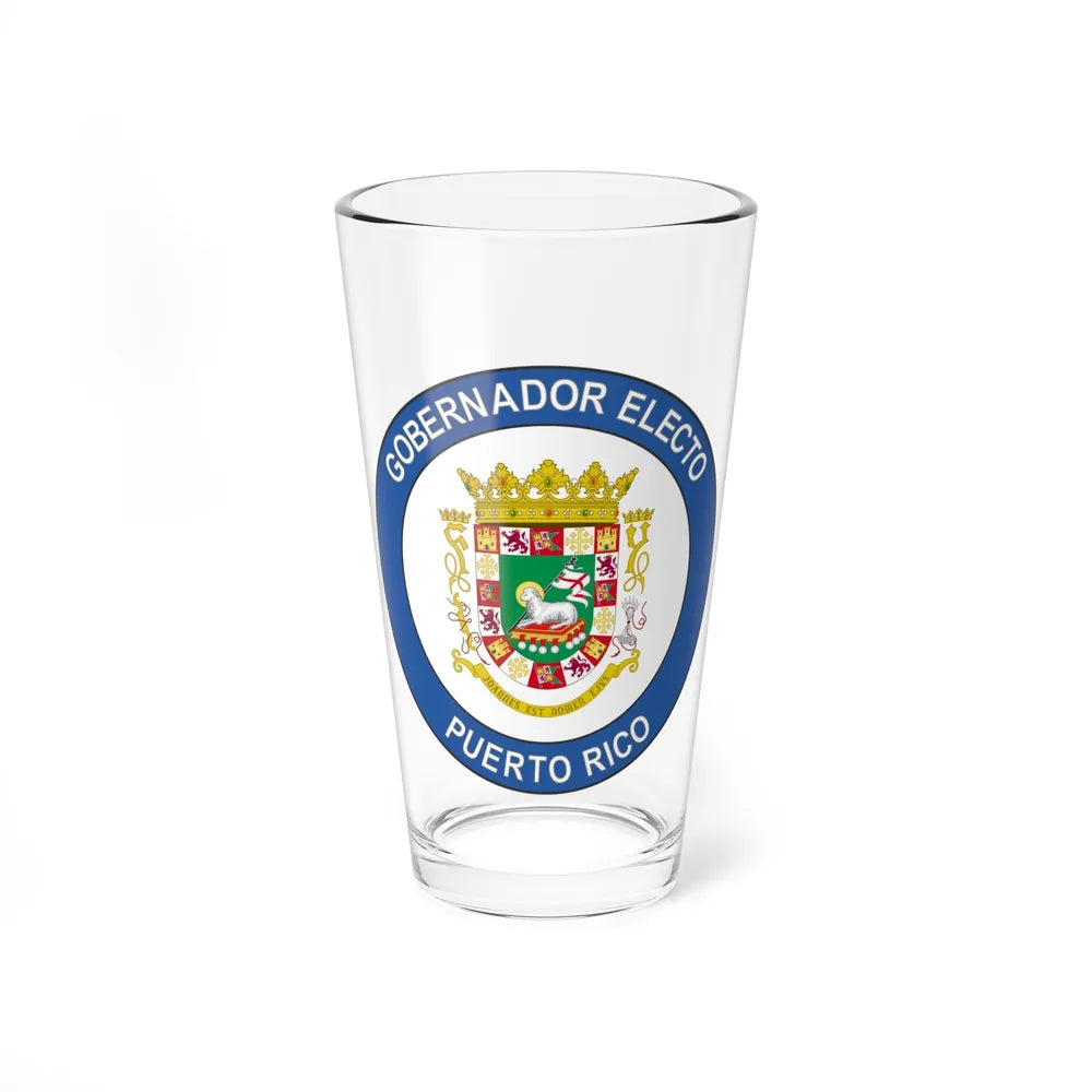 Seal of the Governor-Elect of Puerto Rico - Pint Glass 16oz-16oz-Go Mug Yourself