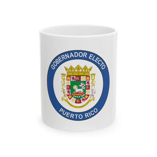 Seal of the Governor-Elect of Puerto Rico - White Coffee Mug 11oz - Go Mug Yourself