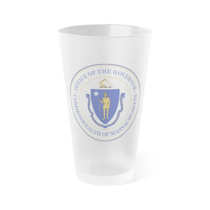Seal of the Governor of Massachusetts - Frosted Pint Glass 16oz 16oz Frosted - Go Mug Yourself