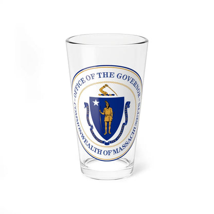 Seal of the Governor of Massachusetts - Pint Glass 16oz-16oz-Go Mug Yourself