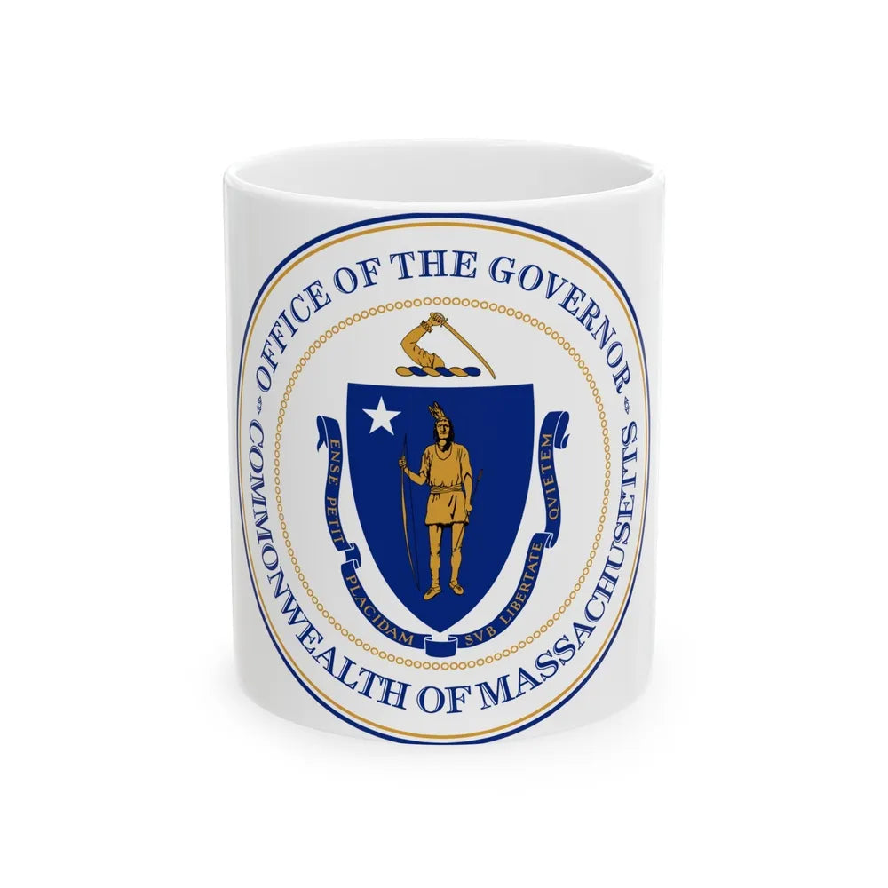 Seal of the Governor of Massachusetts - White Coffee Mug-11oz-Go Mug Yourself