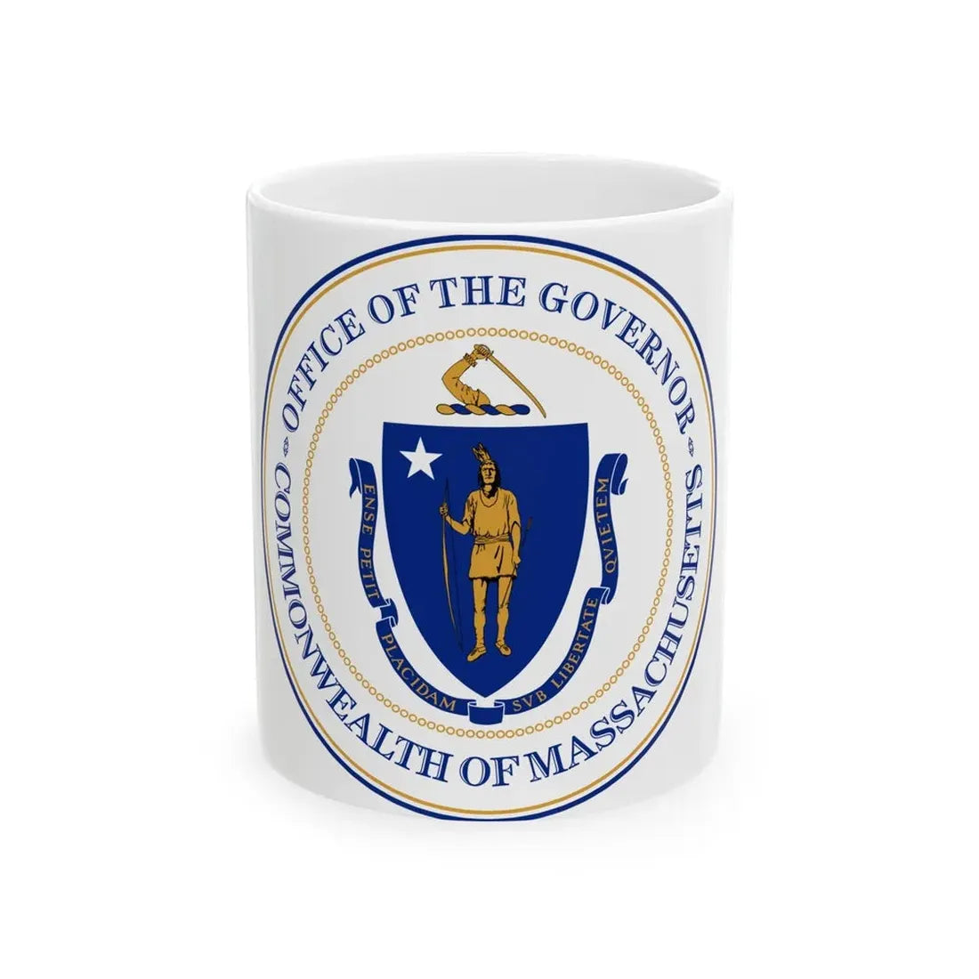Seal of the Governor of Massachusetts - White Coffee Mug 11oz - Go Mug Yourself