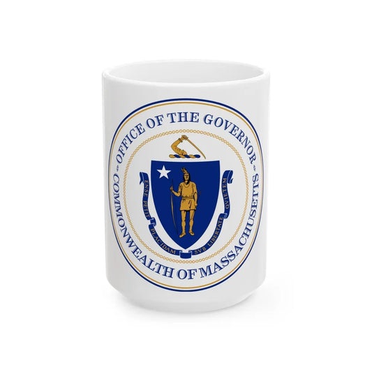 Seal of the Governor of Massachusetts - White Coffee Mug-15oz-Go Mug Yourself