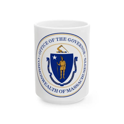 Seal of the Governor of Massachusetts - White Coffee Mug 15oz - Go Mug Yourself