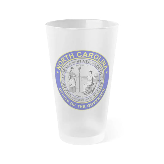 Seal of the Governor of North Carolina - Frosted Pint Glass 16oz 16oz Frosted - Go Mug Yourself