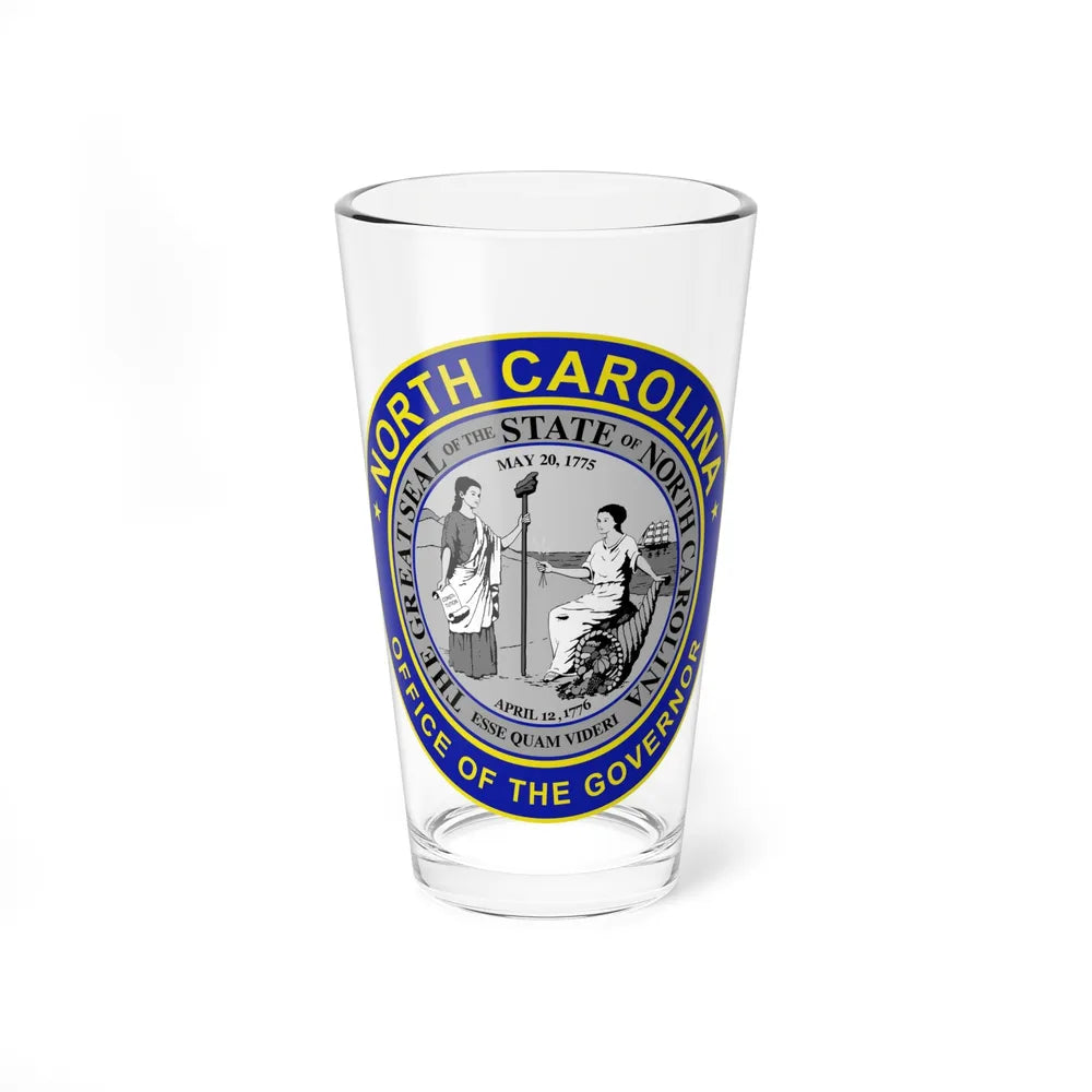 Seal of the Governor of North Carolina - Pint Glass 16oz-16oz-Go Mug Yourself