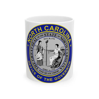 Seal of the Governor of North Carolina - White Coffee Mug-11oz-Go Mug Yourself