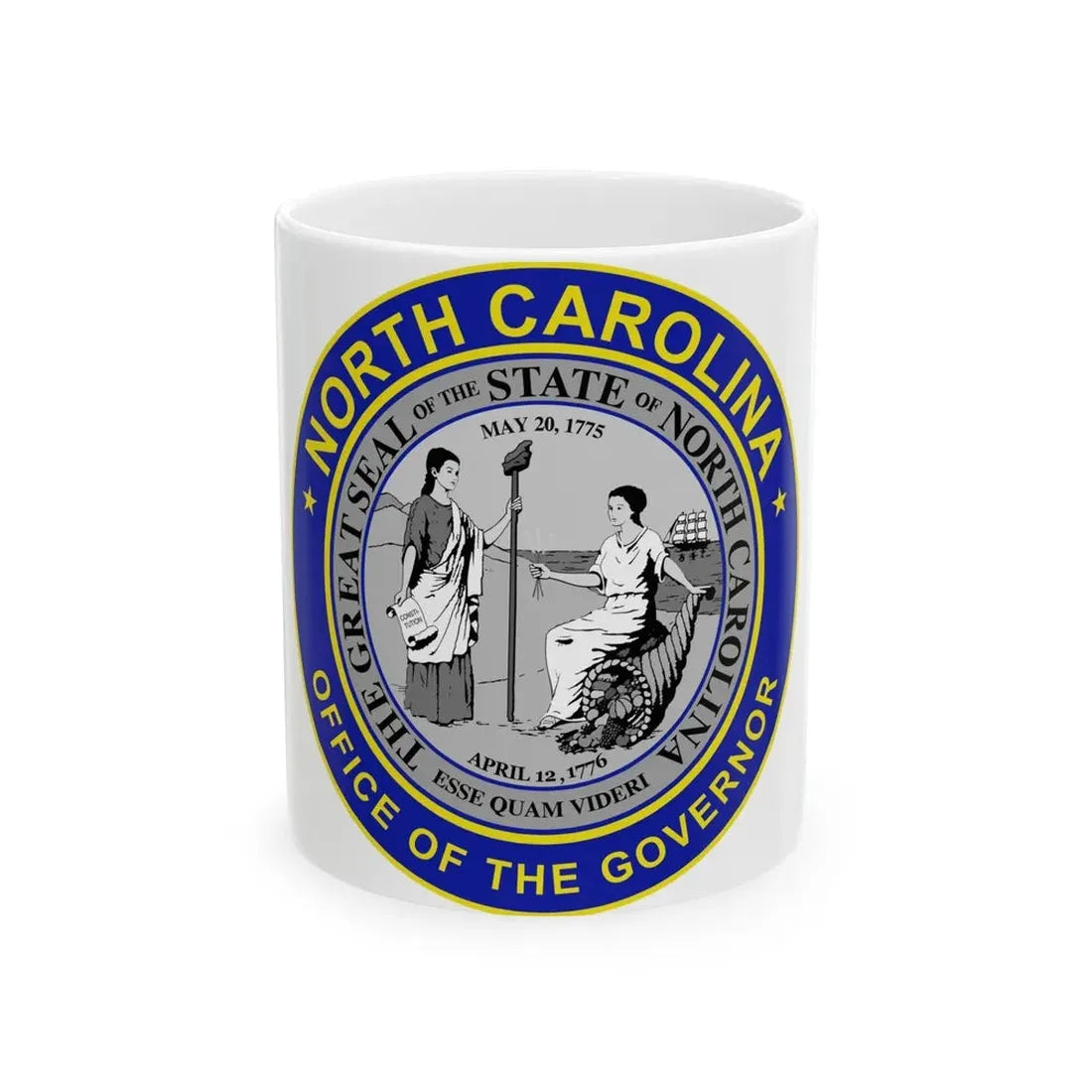 Seal of the Governor of North Carolina - White Coffee Mug 11oz - Go Mug Yourself