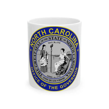 Seal of the Governor of North Carolina - White Coffee Mug 11oz - Go Mug Yourself