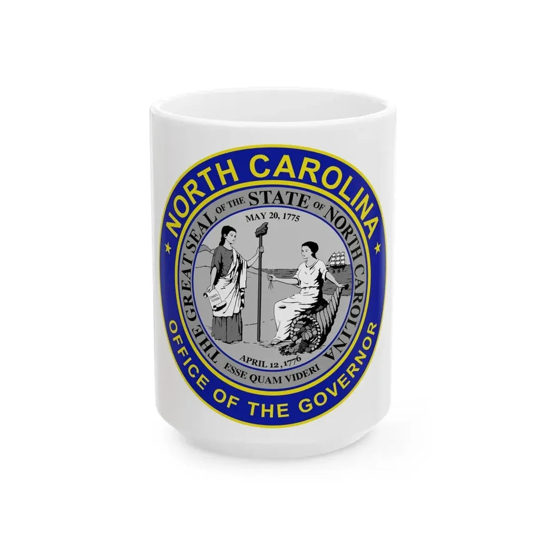 Seal of the Governor of North Carolina - White Coffee Mug 15oz - Go Mug Yourself