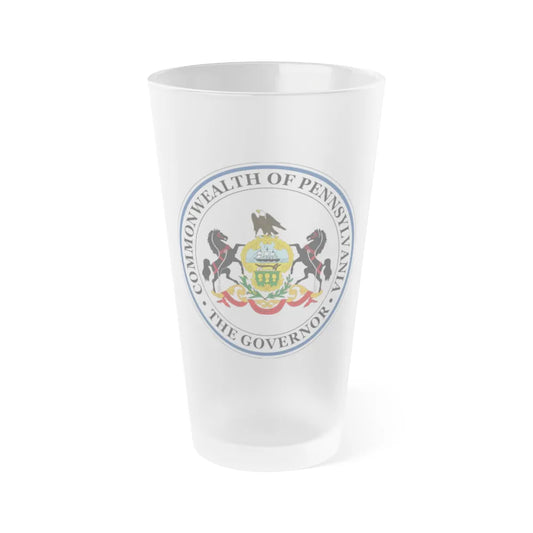 Seal of the Governor of Pennsylvania - Frosted Pint Glass 16oz-16oz-Frosted-Go Mug Yourself