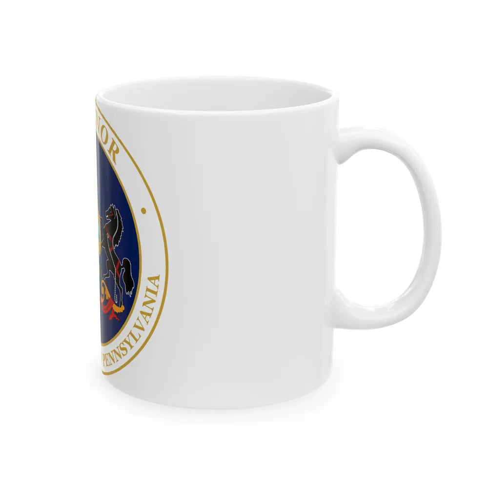 Seal of the Governor of Pennsylvania v2 - White Coffee Mug-Go Mug Yourself