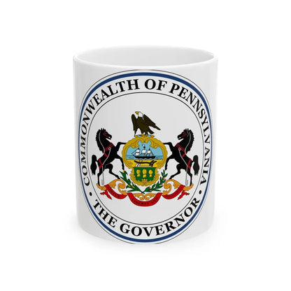 Seal of the Governor of Pennsylvania - White Coffee Mug-11oz-Go Mug Yourself