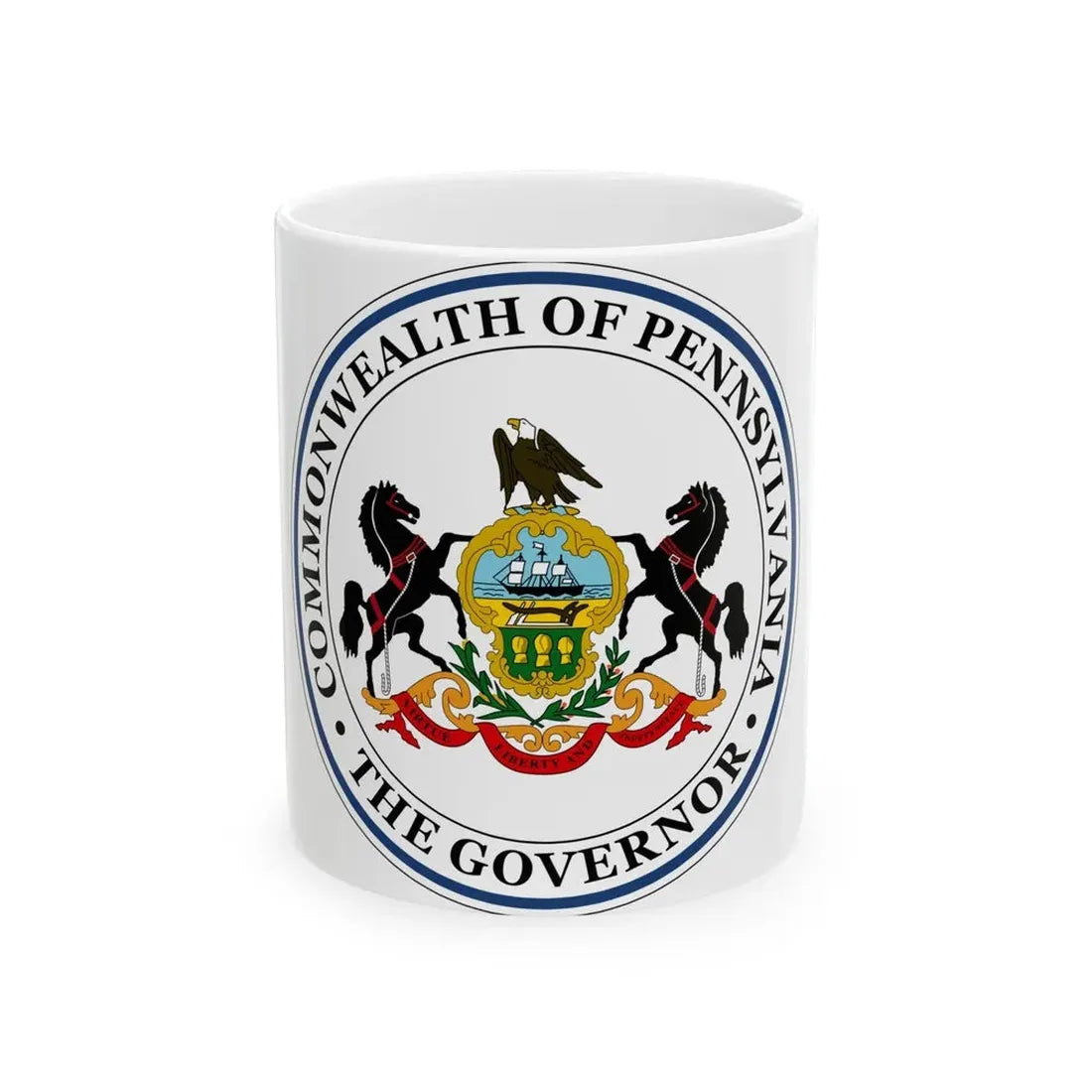 Seal of the Governor of Pennsylvania - White Coffee Mug 11oz - Go Mug Yourself