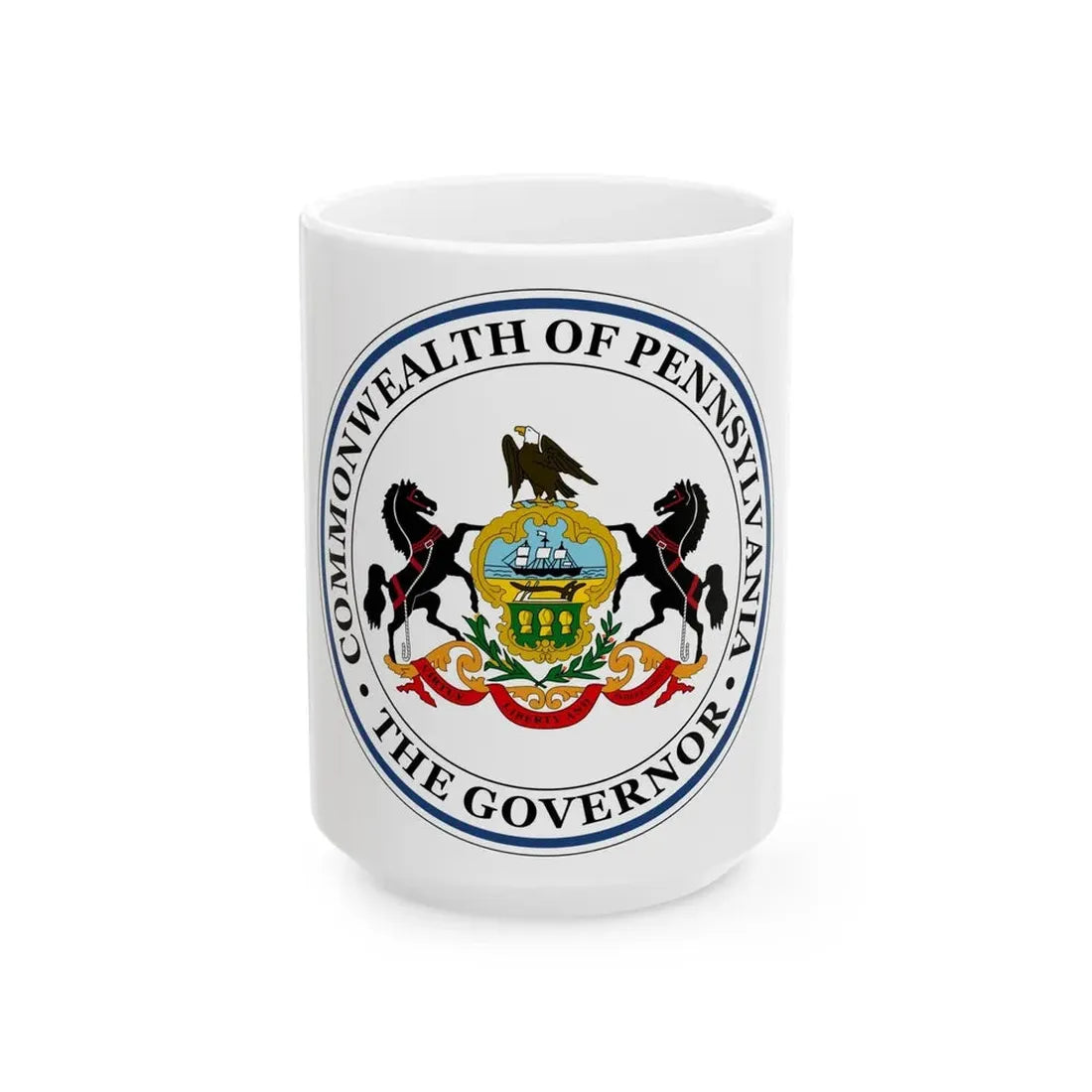 Seal of the Governor of Pennsylvania - White Coffee Mug 15oz - Go Mug Yourself