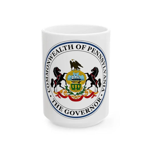 Seal of the Governor of Pennsylvania - White Coffee Mug 15oz - Go Mug Yourself