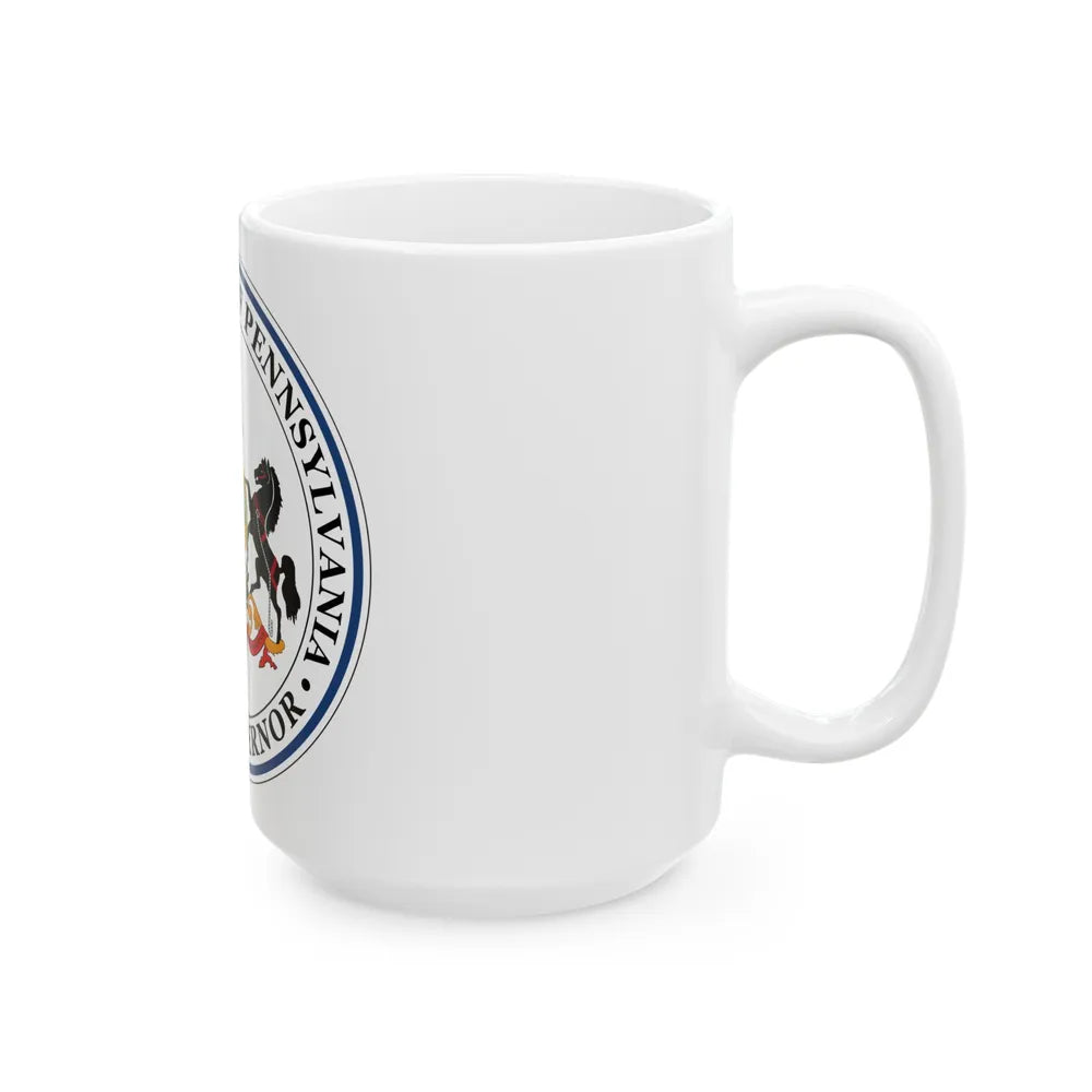 Seal of the Governor of Pennsylvania - White Coffee Mug-Go Mug Yourself