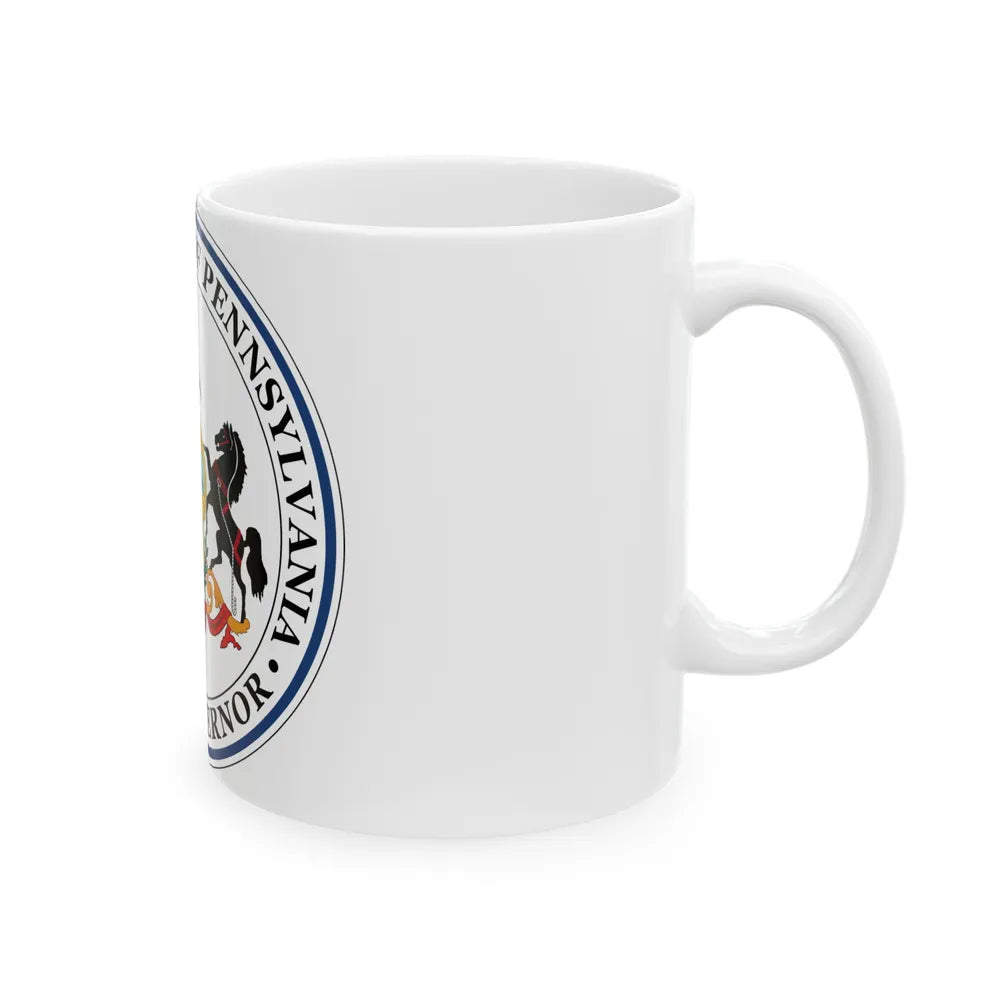 Seal of the Governor of Pennsylvania - White Coffee Mug-Go Mug Yourself