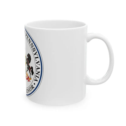 Seal of the Governor of Pennsylvania - White Coffee Mug-Go Mug Yourself