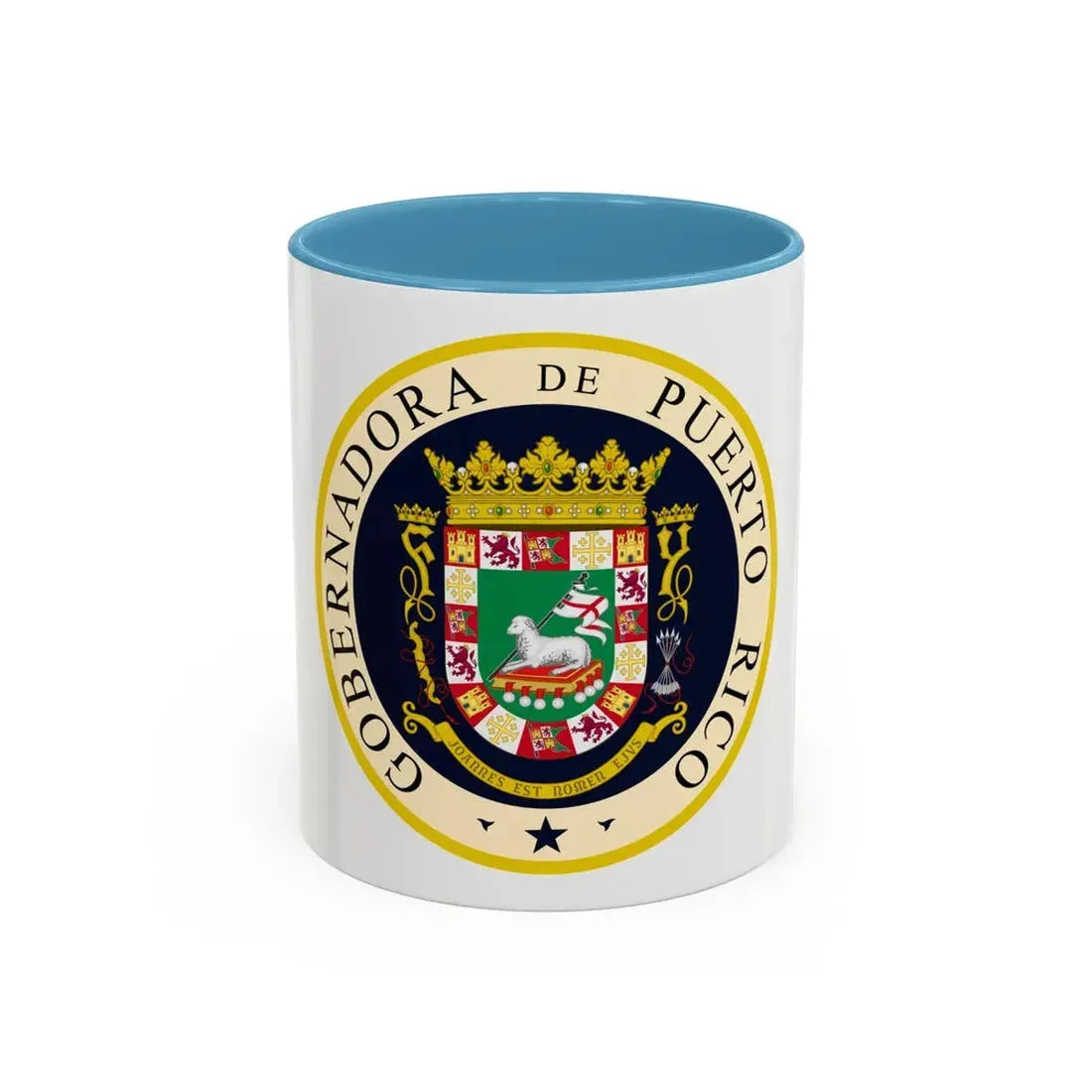 Seal of the Governor of Puerto Rico 2 - Accent Coffee Mug 11oz Light Blue - Go Mug Yourself