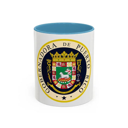 Seal of the Governor of Puerto Rico 2 - Accent Coffee Mug 11oz Light Blue - Go Mug Yourself