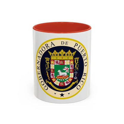 Seal of the Governor of Puerto Rico 2 - Accent Coffee Mug 11oz Red - Go Mug Yourself