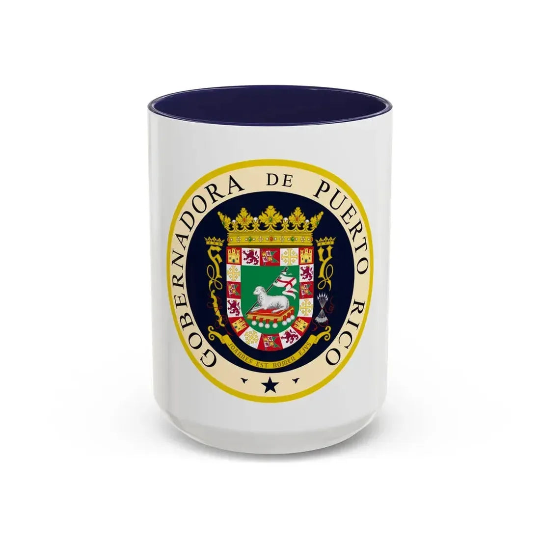 Seal of the Governor of Puerto Rico 2 - Accent Coffee Mug 15oz Navy - Go Mug Yourself