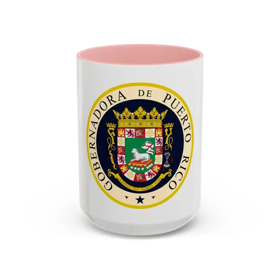 Seal of the Governor of Puerto Rico 2 - Accent Coffee Mug 15oz Pink - Go Mug Yourself