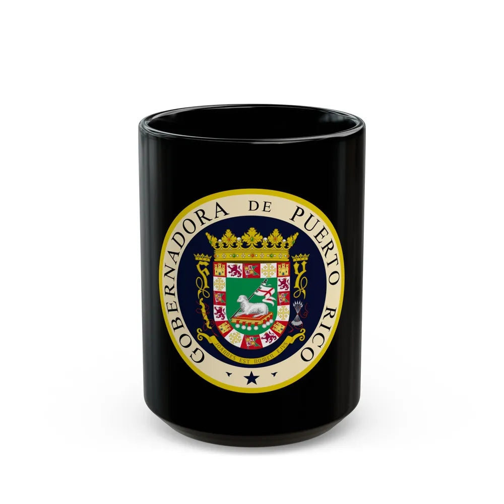 Seal of the Governor of Puerto Rico 2 - Black Coffee Mug-15oz-Go Mug Yourself