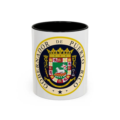 Seal of the Governor of Puerto Rico - Accent Coffee Mug 11oz Black - Go Mug Yourself