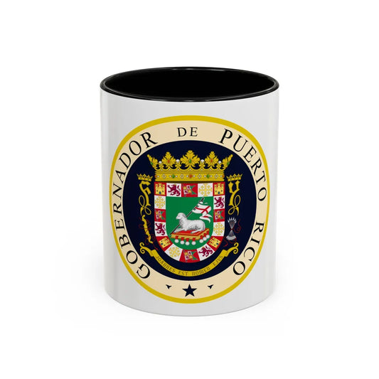 Seal of the Governor of Puerto Rico - Accent Coffee Mug 11oz Black - Go Mug Yourself