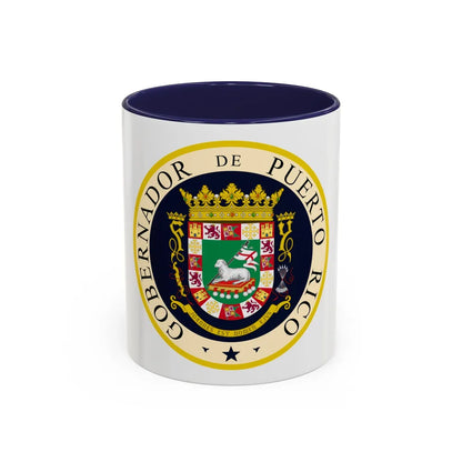 Seal of the Governor of Puerto Rico - Accent Coffee Mug 11oz Navy - Go Mug Yourself