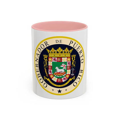 Seal of the Governor of Puerto Rico - Accent Coffee Mug 11oz Pink - Go Mug Yourself