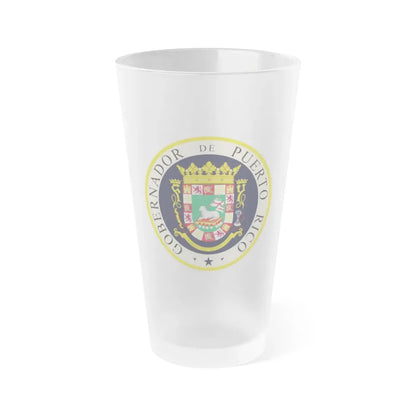 Seal of the Governor of Puerto Rico - Frosted Pint Glass 16oz 16oz Frosted - Go Mug Yourself