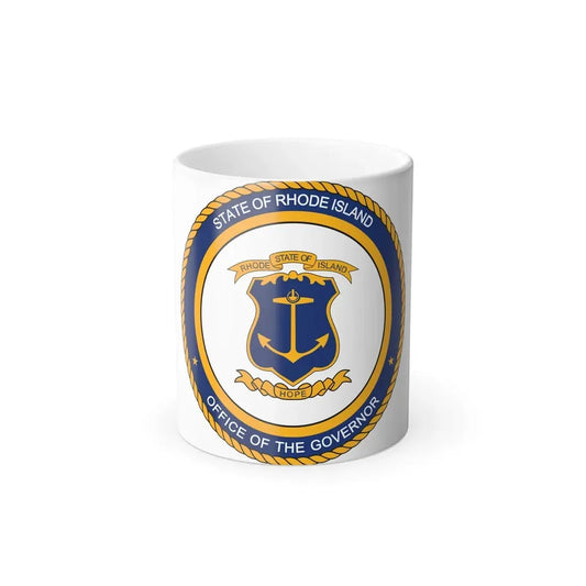 Seal of the Governor of Rhode sland - Color Changing Coffee Mug 11oz - Go Mug Yourself