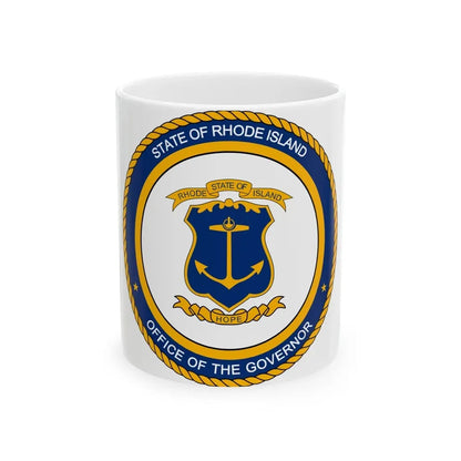 Seal of the Governor of Rhode sland - White Coffee Mug 11oz - Go Mug Yourself