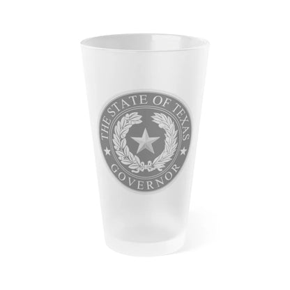 Seal of the Governor of Texas - Frosted Pint Glass 16oz-16oz-Frosted-Go Mug Yourself