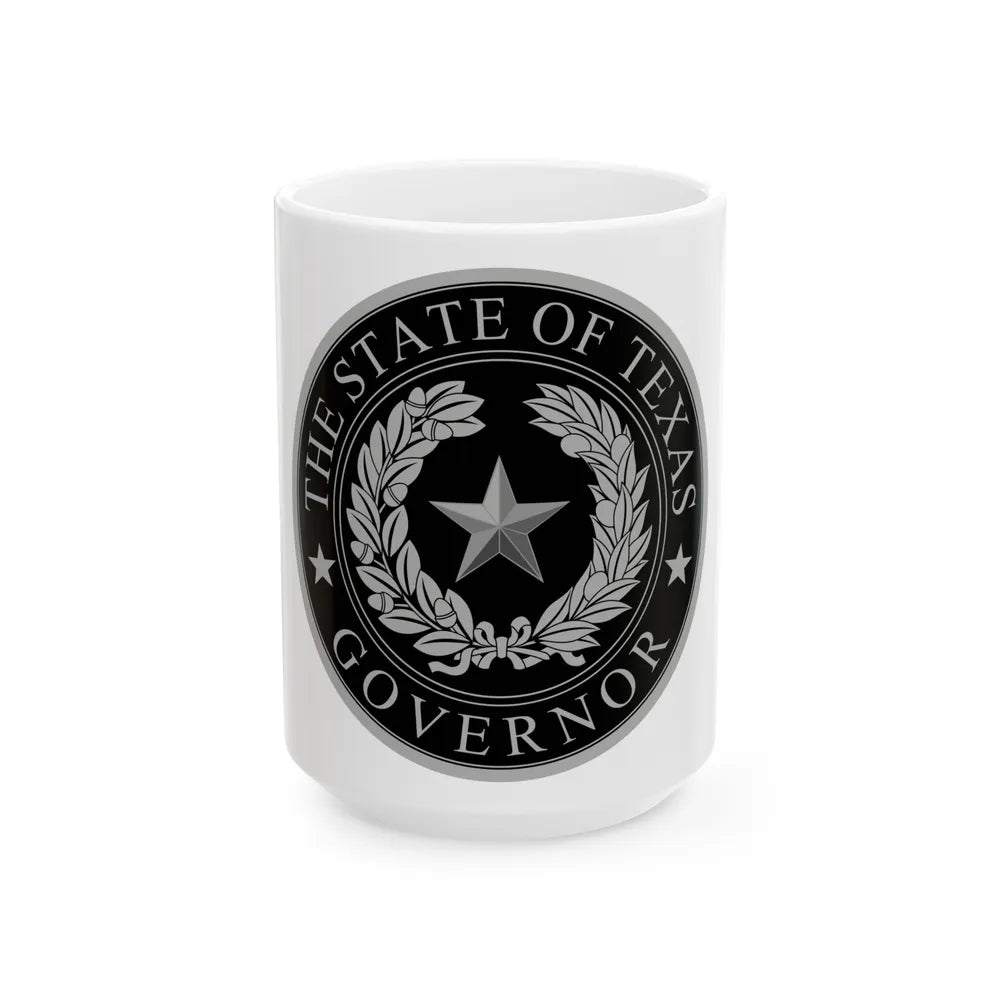 Seal of the Governor of Texas - White Coffee Mug-15oz-Go Mug Yourself