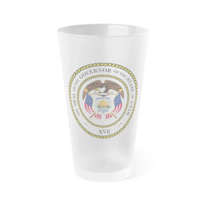 Seal of the Governor of Utah 2011 - Frosted Pint Glass 16oz 16oz Frosted - Go Mug Yourself